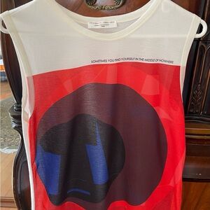 Sleeveless Zara Collection message screened tank